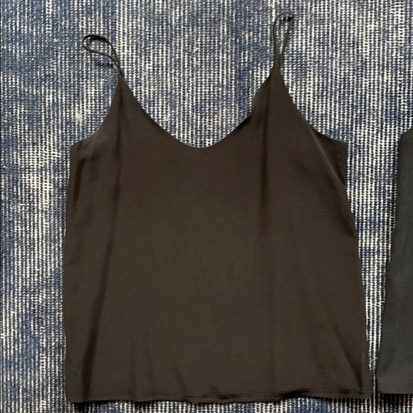 Everlane Silk Size 00 V-Neck Black Lined Blouse - Picture 4 of 12